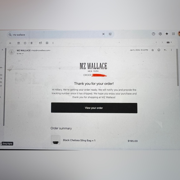 MZ Wallace Chelsea Sling Bag in Black - Picture 9 of 10